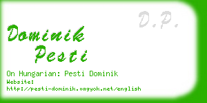 dominik pesti business card